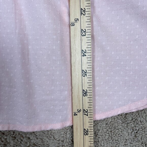 Banana Republic Shirt Women 18 Peach Ruffle Tailored Fit Boho Cottage Career NWT - Picture 7 of 9